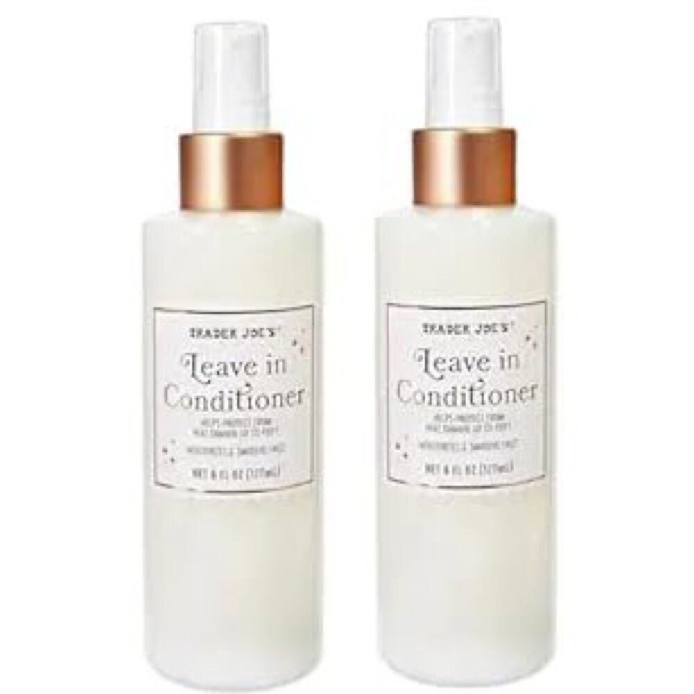 NEW 2 Pack of Trader Joe's Leave In Conditioner & Heat Protectant, 6 oz each